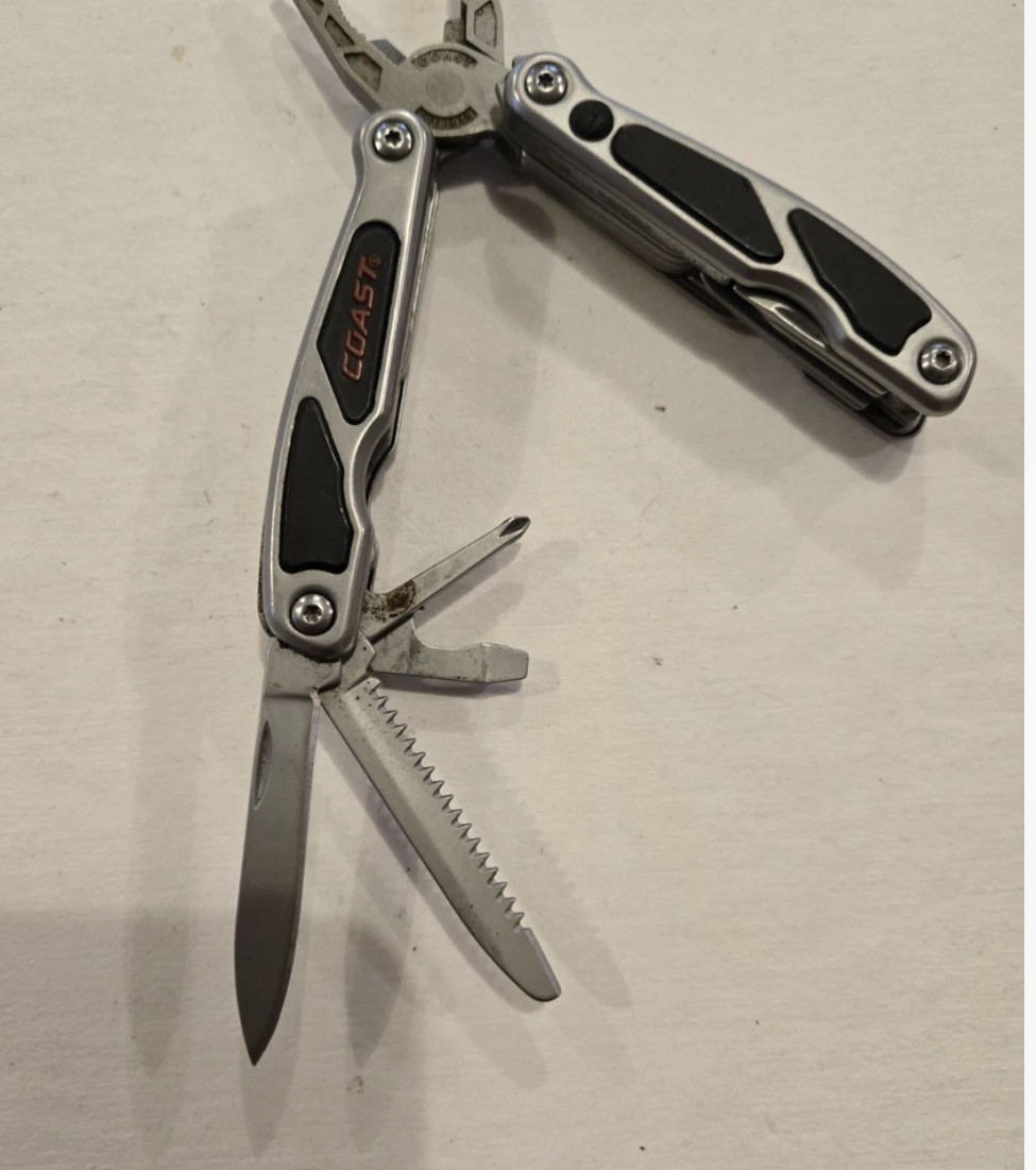 Coast Mini Multi Tool 10-in-1, Silver And Black