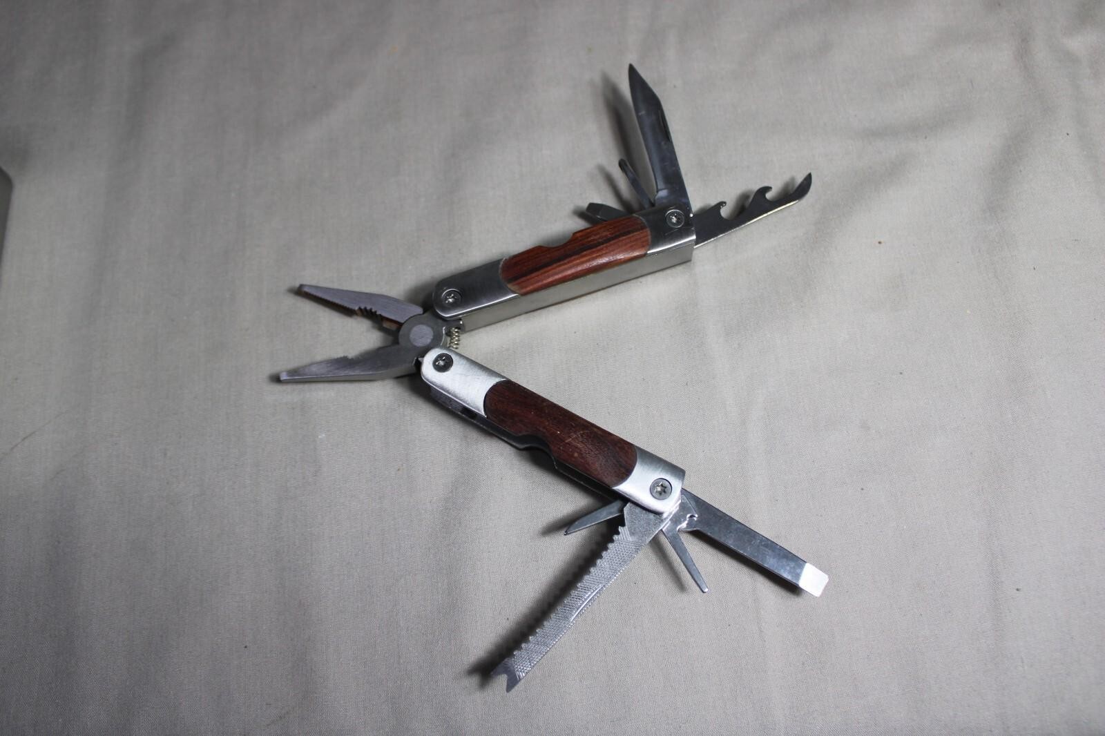 Sheffield 3 Piece Tool Set With Utility Knife, Flashlight & Multi Tool Pliers