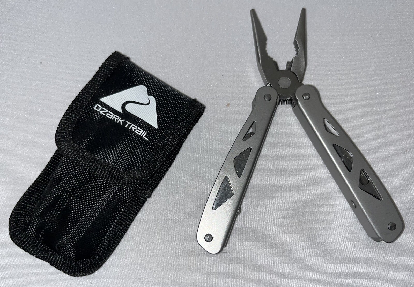 Ozark Trail Camping Stainless Steel 12-In-1 Multi Tool with Sheath in Silver