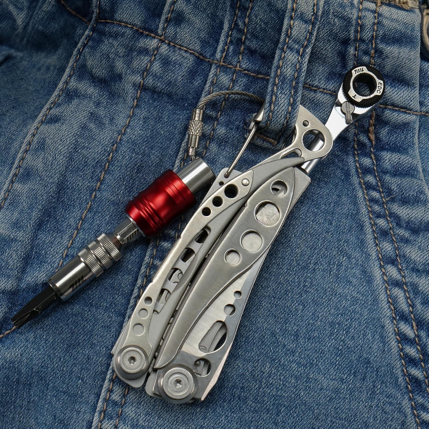 EDC Ratchet Wrench for Leatherman Multitools MK2 – Compact Flat End Screwdriv…