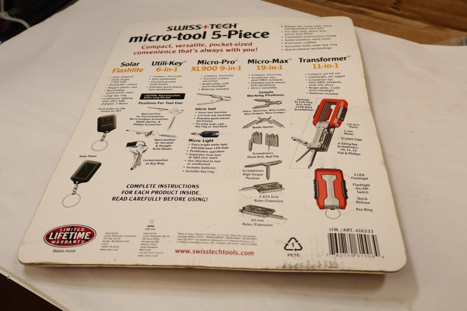 SWISS TECH Micro-Tool 5 Piece Set New-Sealed Key Ring Tool Set