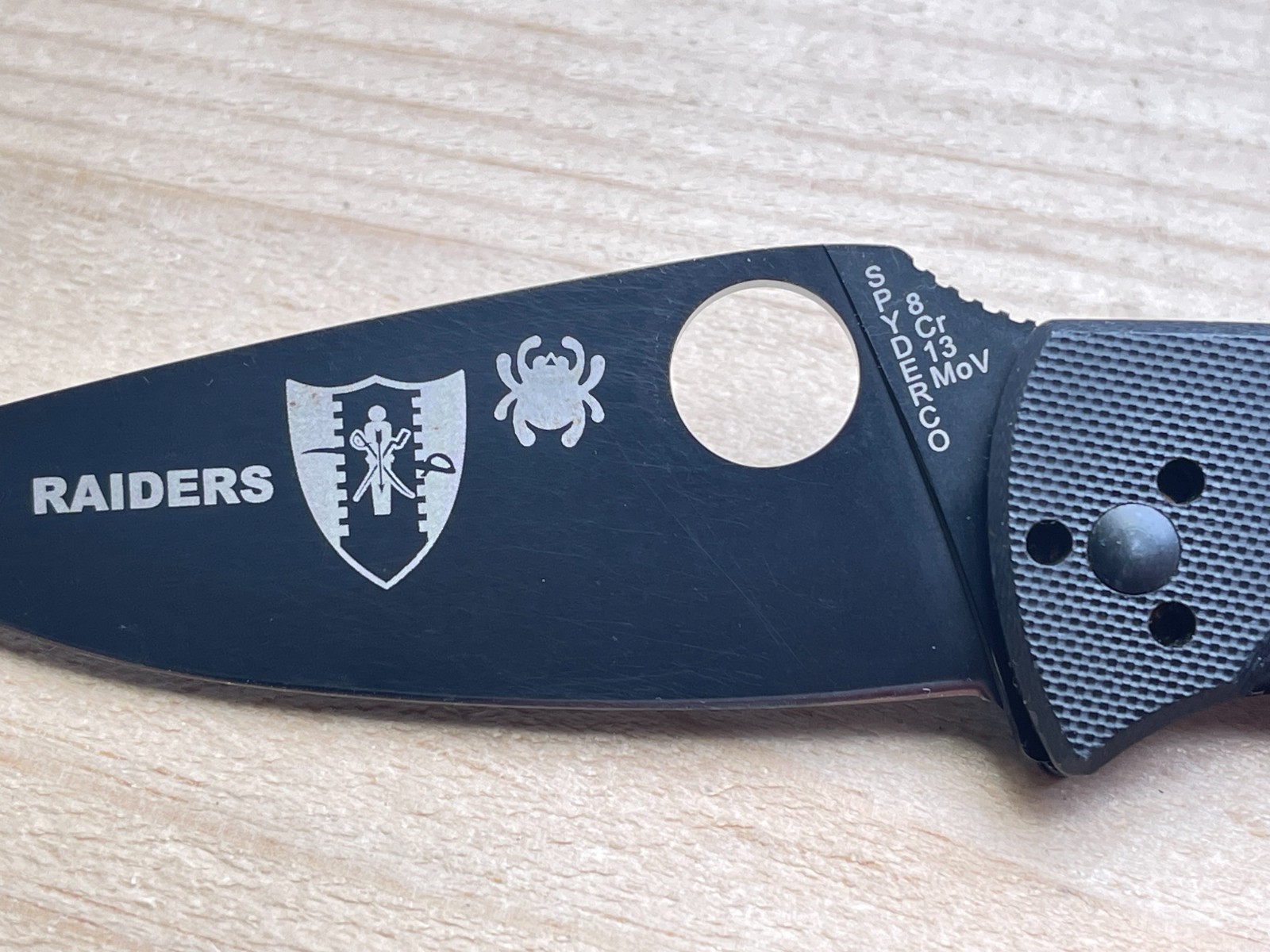 Spyderco Tenacious with Logo Black 8Cr13Mov G-10 Folding Pocket Knife