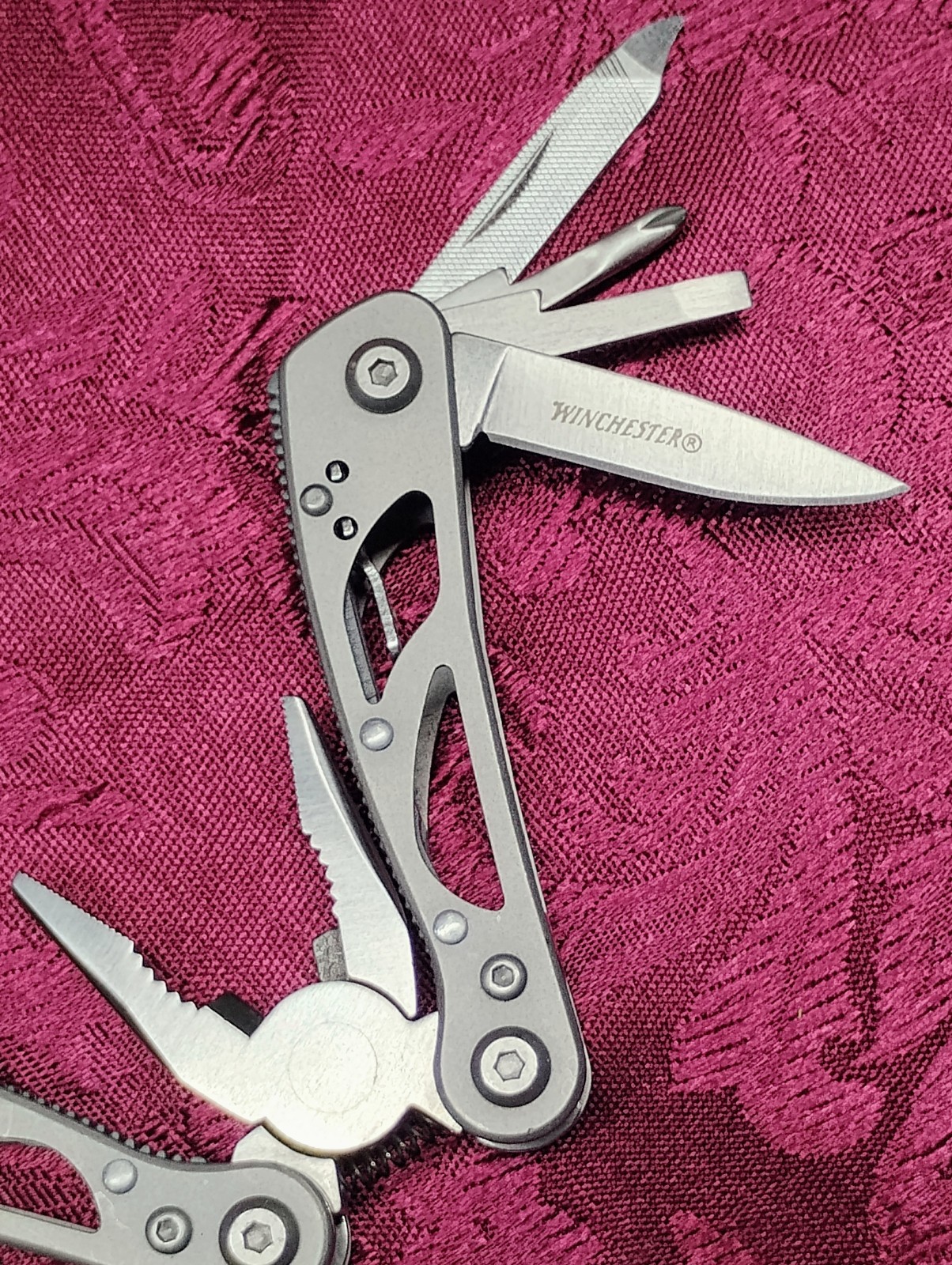 Winchester Multi Tool Keychain Pocket Knife Fishing Hunting Shooting Mini Pliers
