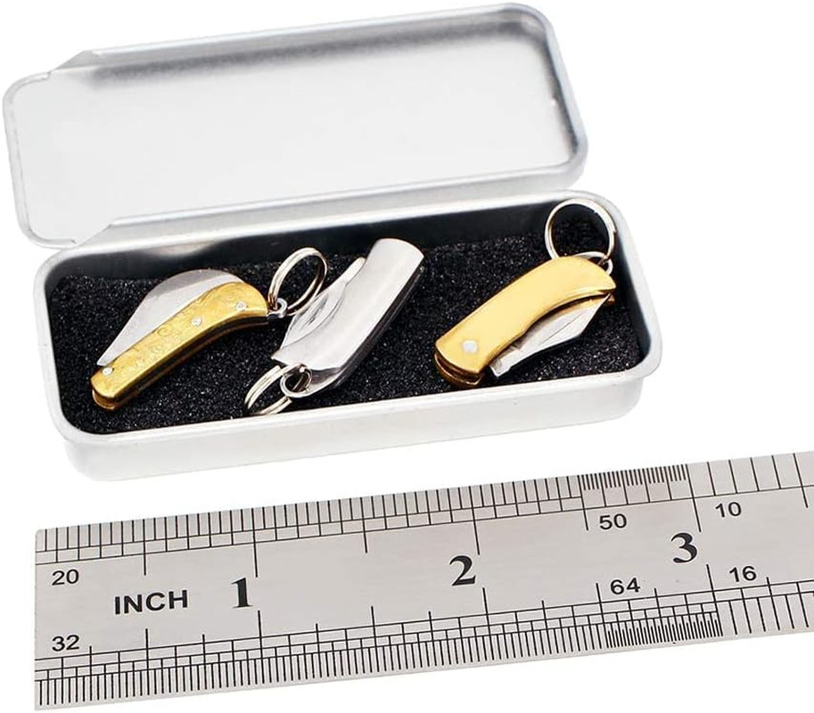 Novelty Tiny Package Box Cutter Opener Knife Tools, 2 Inches EDC Outdoor 3 Pcs