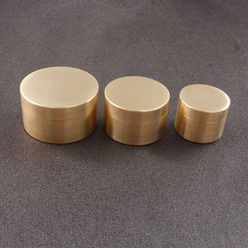 HotEDC Large Solid Brass Waterproof Box Outdoor Travel Home Pill Case SealedTank