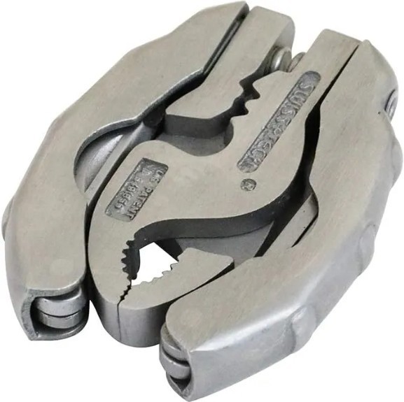 SWISS+TECH ST50016 Polished Stainless Steel 9-in-1 Micro Pocket Multitool NEW