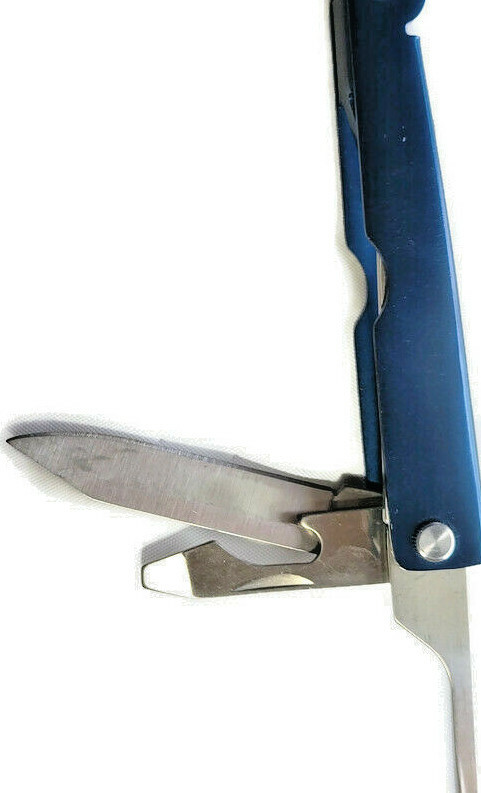 2 Multi Tools Knife Pliers Saw Bottle Opener Kit Pocket Folding Multitools Blue
