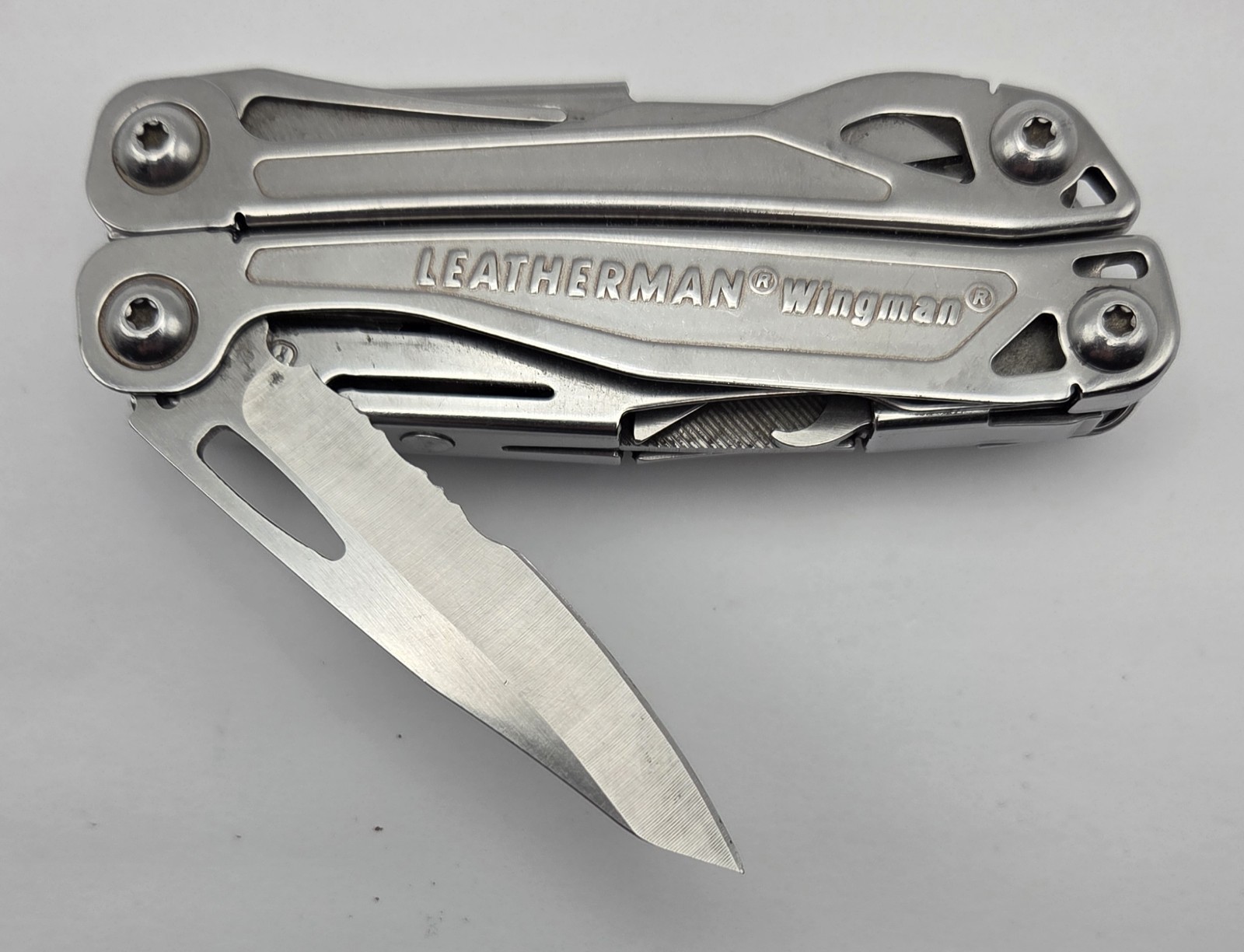 Leatherman Wingman Multi Tool Stainless Steel Made in USA Silver w/ Clip L3