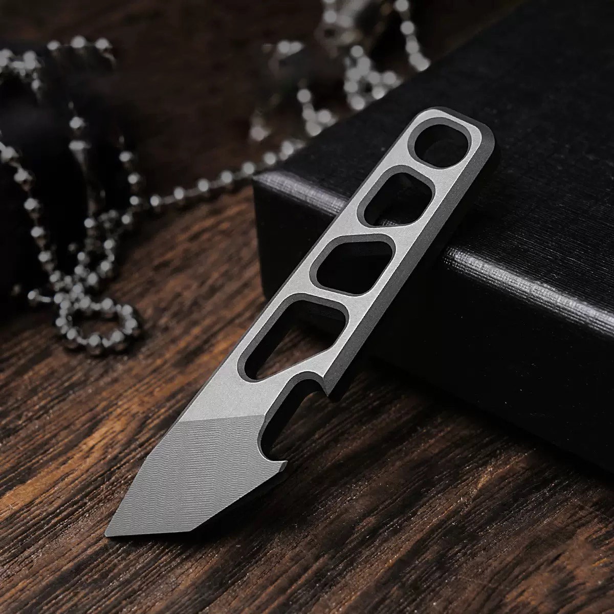 EDC Titanium Alloy Multi Tools Pry Bar Crowbar Bottle Opener Keychain Pendant