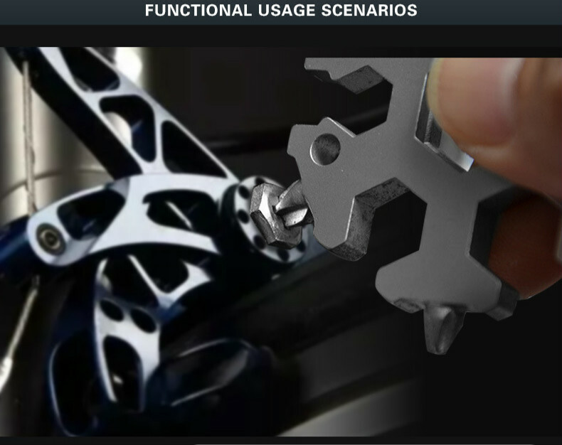 18-In-1 Stainless Steel Multi-tool Snowflake EDC Wrench Screw & Hex Driver