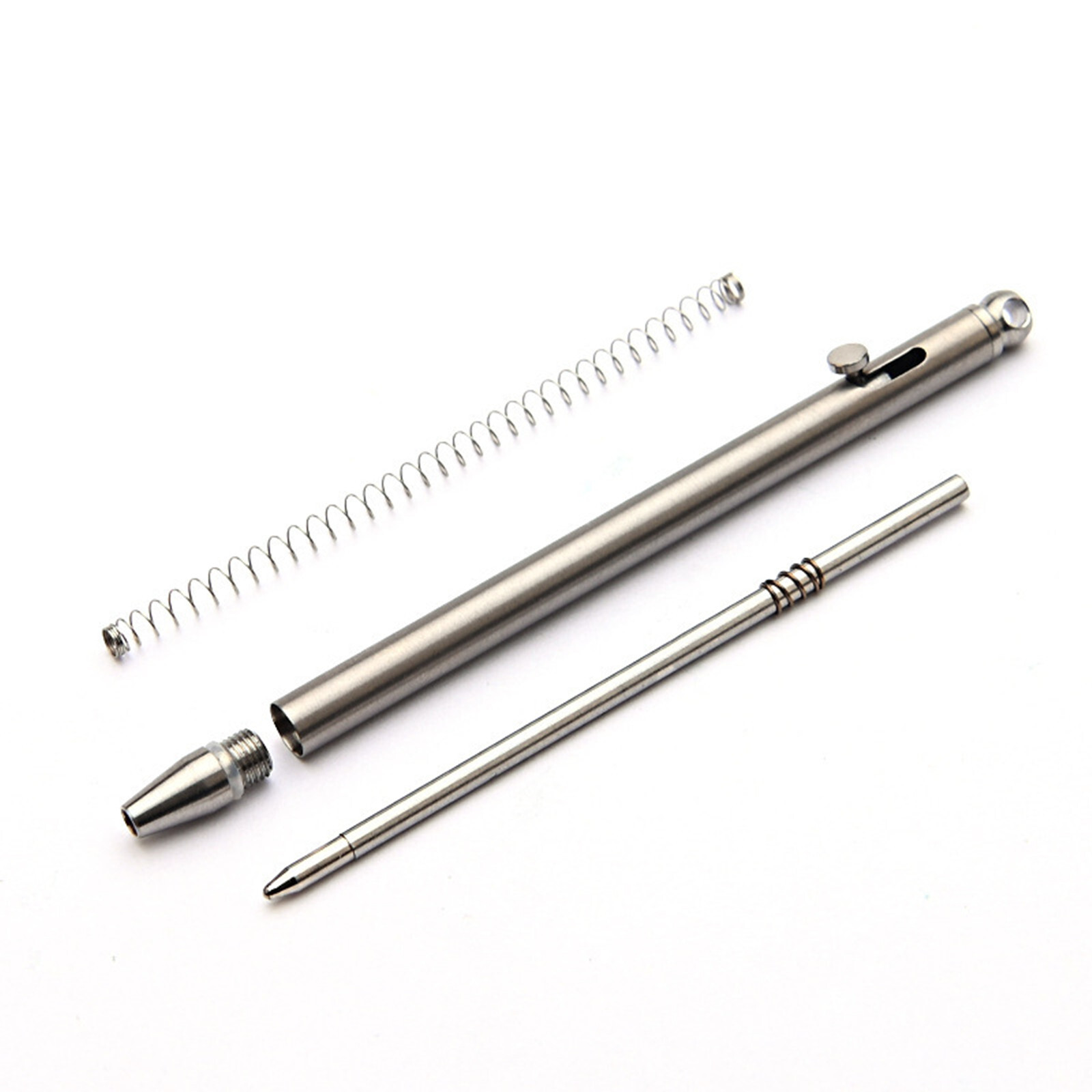 Titanium Alloy Mini Pocket Pen Outdoor EDC Tool Portable Key Chain Ballpoint Pen
