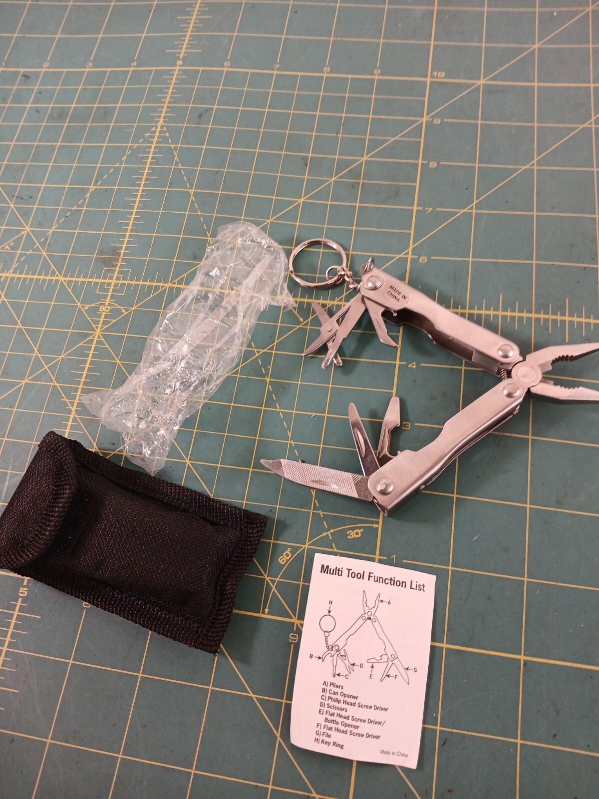 Mini Multitool Keychain with Belt Sheath ** New **