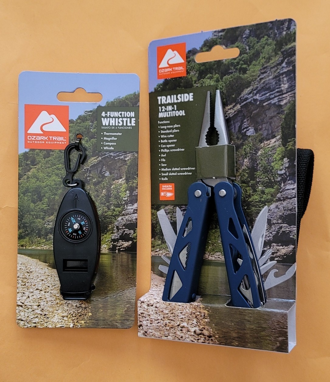 Ozark Trail Trailside 12 In 1 Multi Tool With Nylon Sheath & 4-Function Whistle