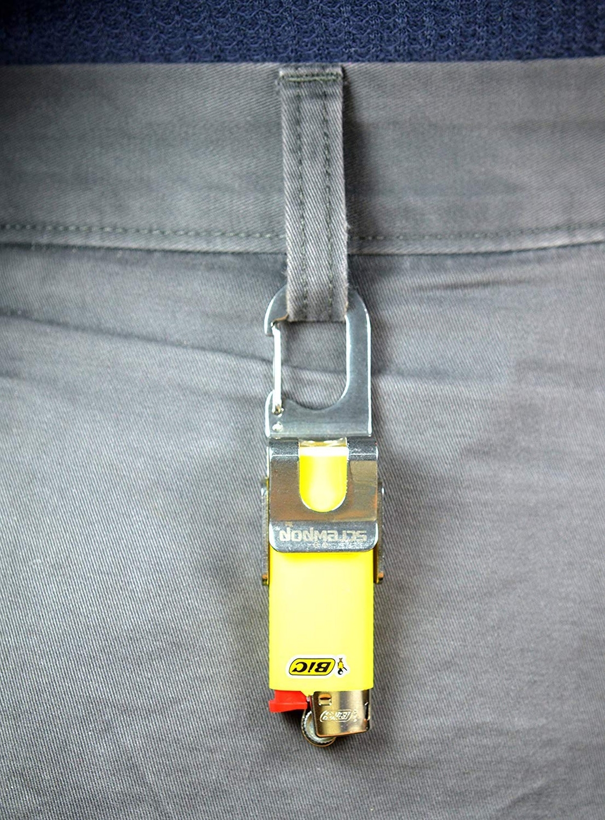 Bic Standard Full-Size Lighter Holder Keychain Multi Tool with Carabiner Clip…