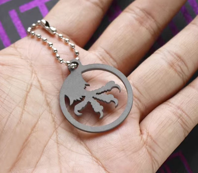 TC4 EDC Titanium Alloy Keychain Necklace PIN Pendant Backpack Decorative Tool