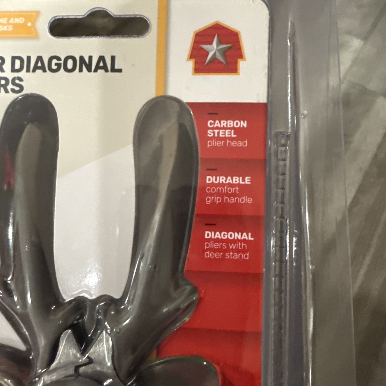 Barn Star Carbon Steel Diagonal Pliers with Deer Stand, Adorable NEW
