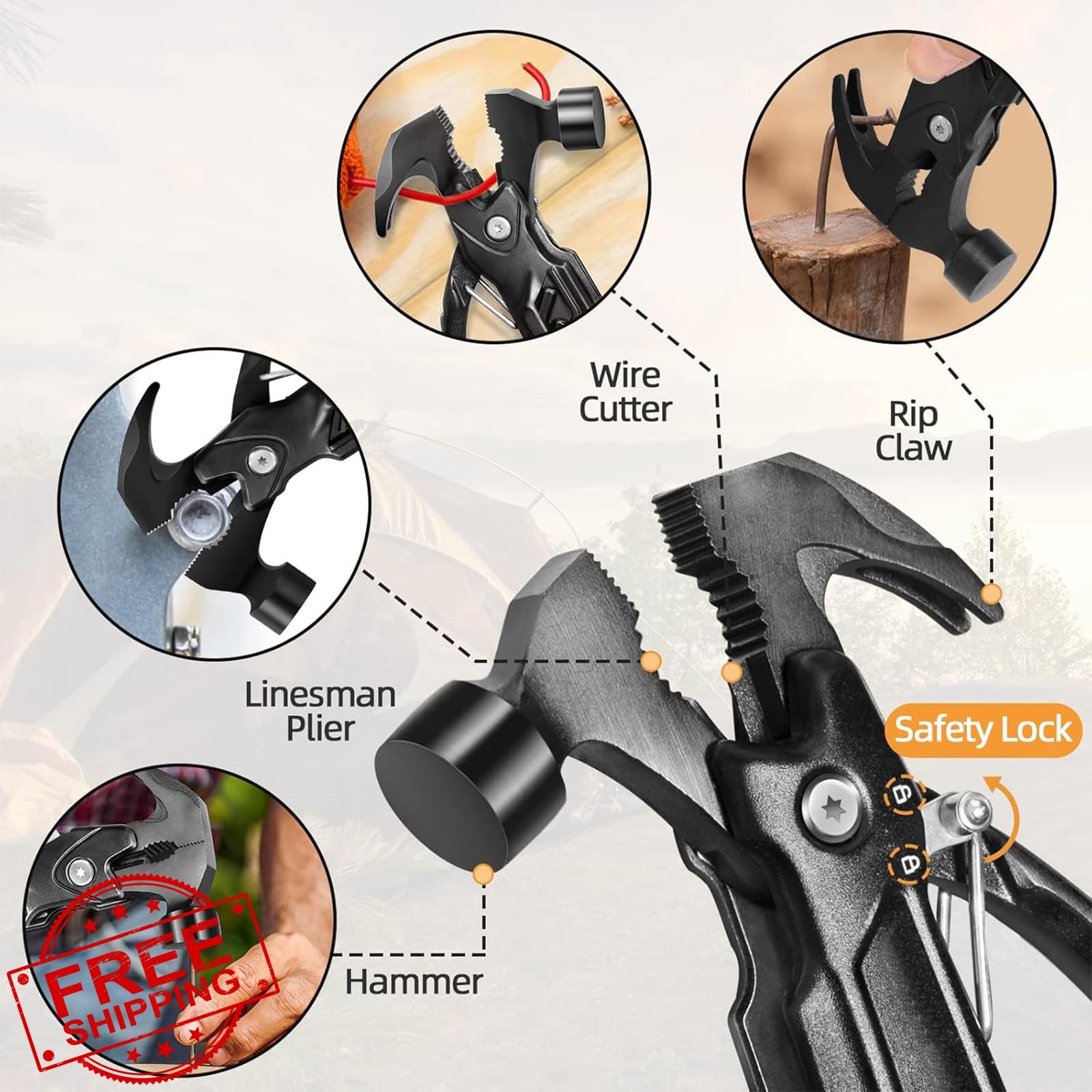 Bamomby Hammer Multitool 15 in 1 Gifts