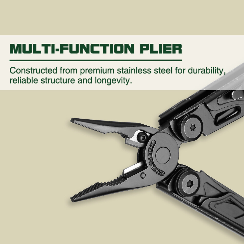 MOSSY OAK 19-in-1 Stainless Steel Multi Tool Plier Folding Pocket Survival Tools