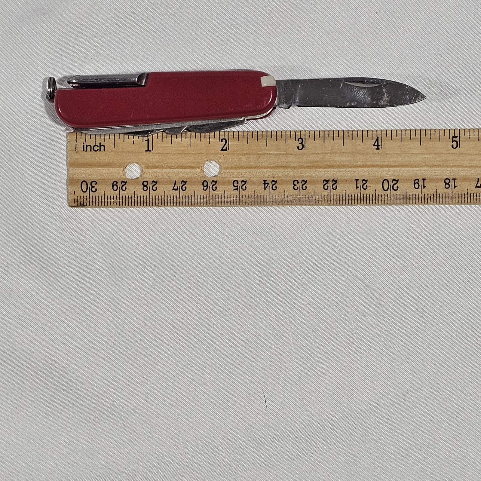 Red Multi-Tool Knife with Scissors, Serrated Knife, Corkscrew, Bottle Opener