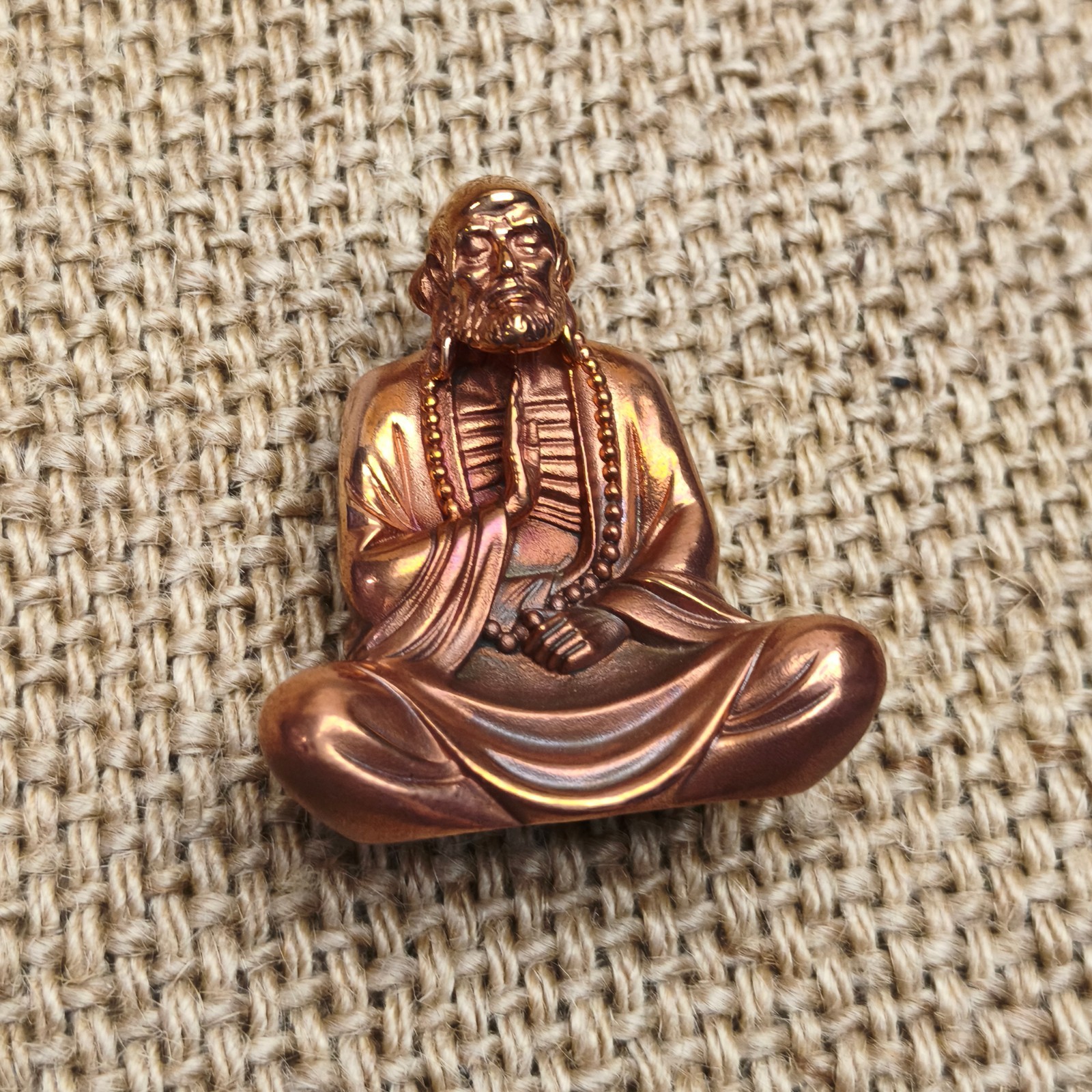 Purple copper dharma Buddhism ornament Solid handcraft statue