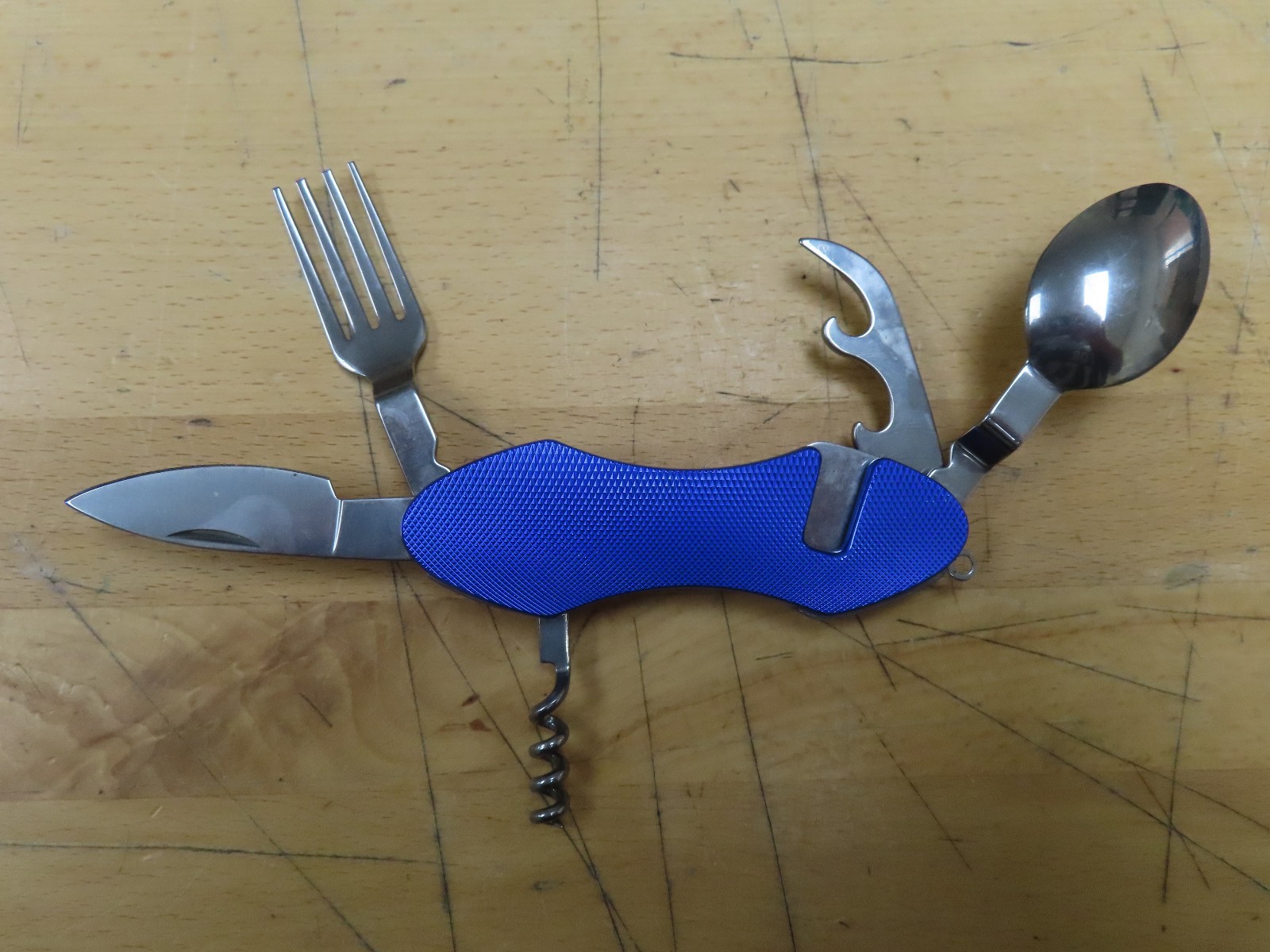 6 x Outdoor Life Pocket Camping Tool, 5 Blade Pocket Knife-Blue (GMP0133SR-400)