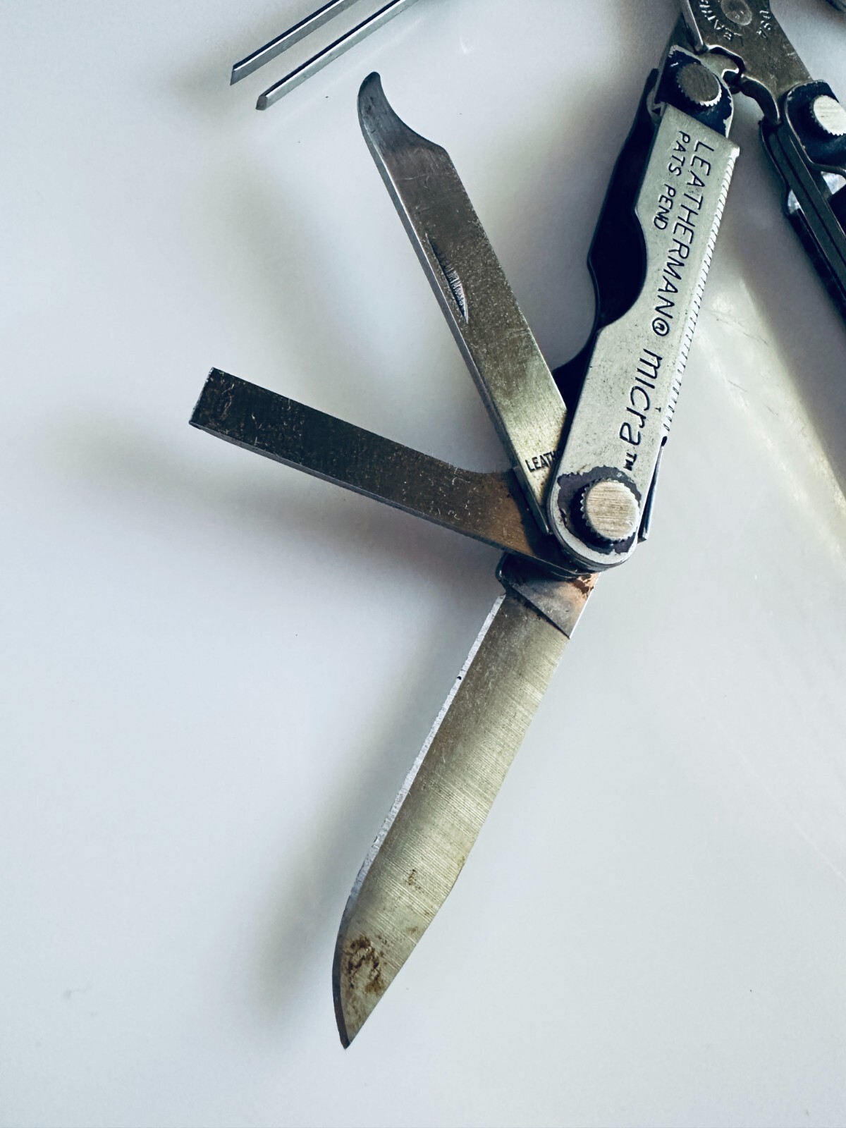 3 Vintage Leatherman Micra Red Blue Black Multi Tool Knife