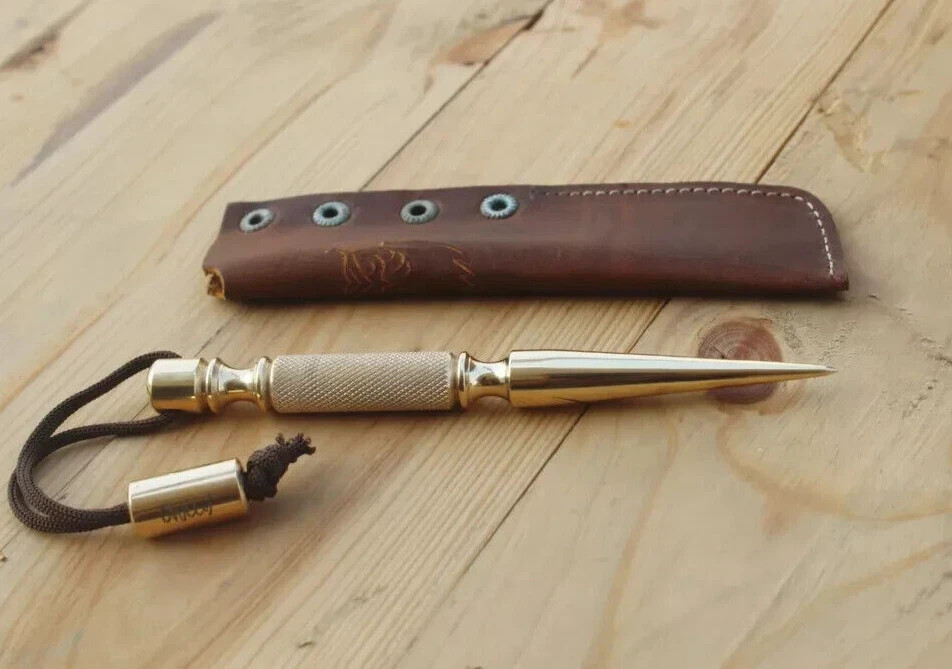 Solid Brass Kubotan Self Defense Keychain, EDC Tactical Tool, Personal Safety Ke