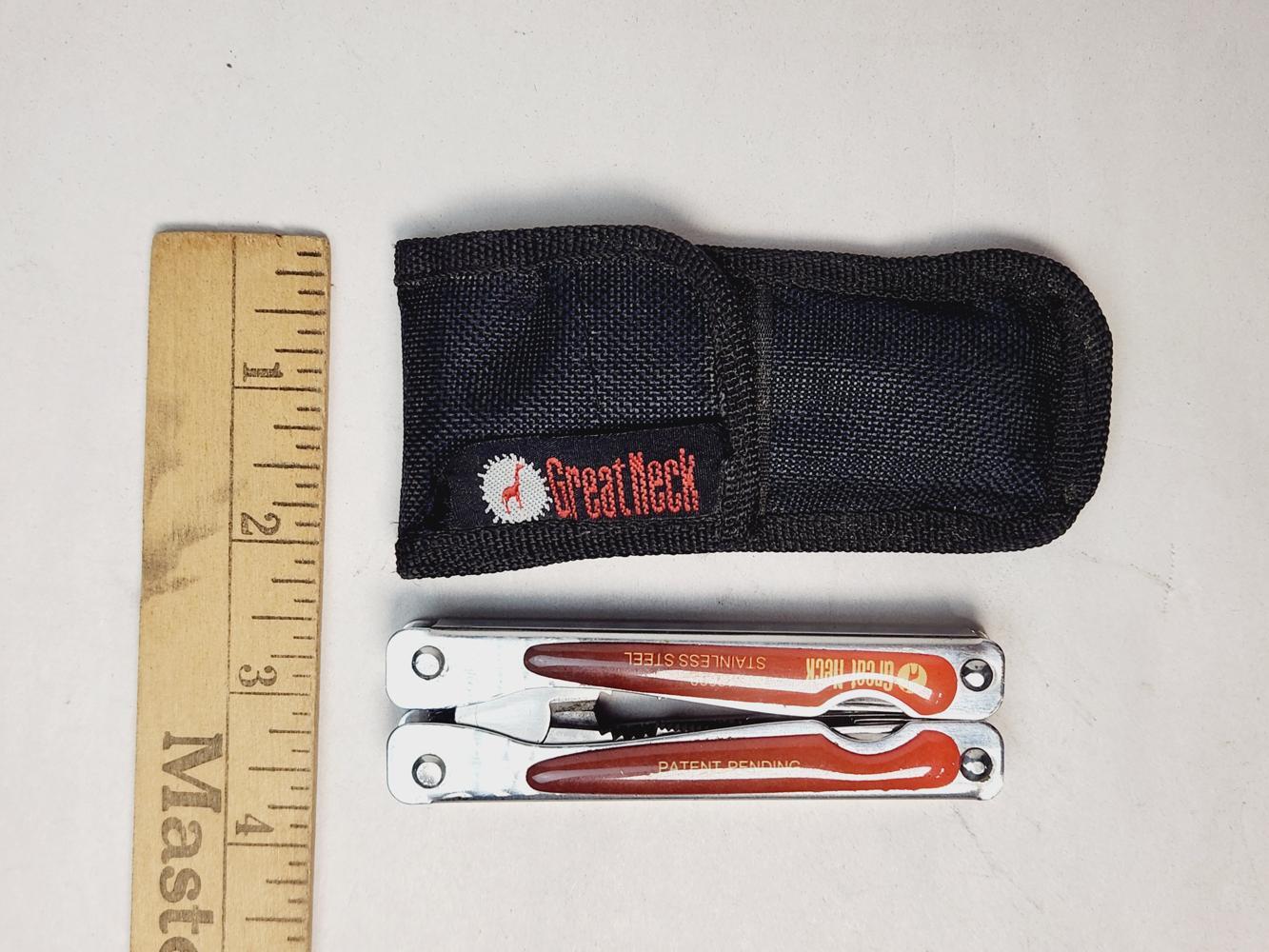 Great Neck Stainless Steel Utility Knife (12000) w/ Fabric Case – Vintage