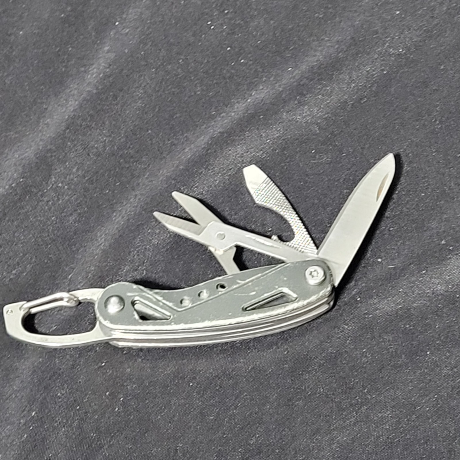 Folding Multi Tool With Carabiner Clip