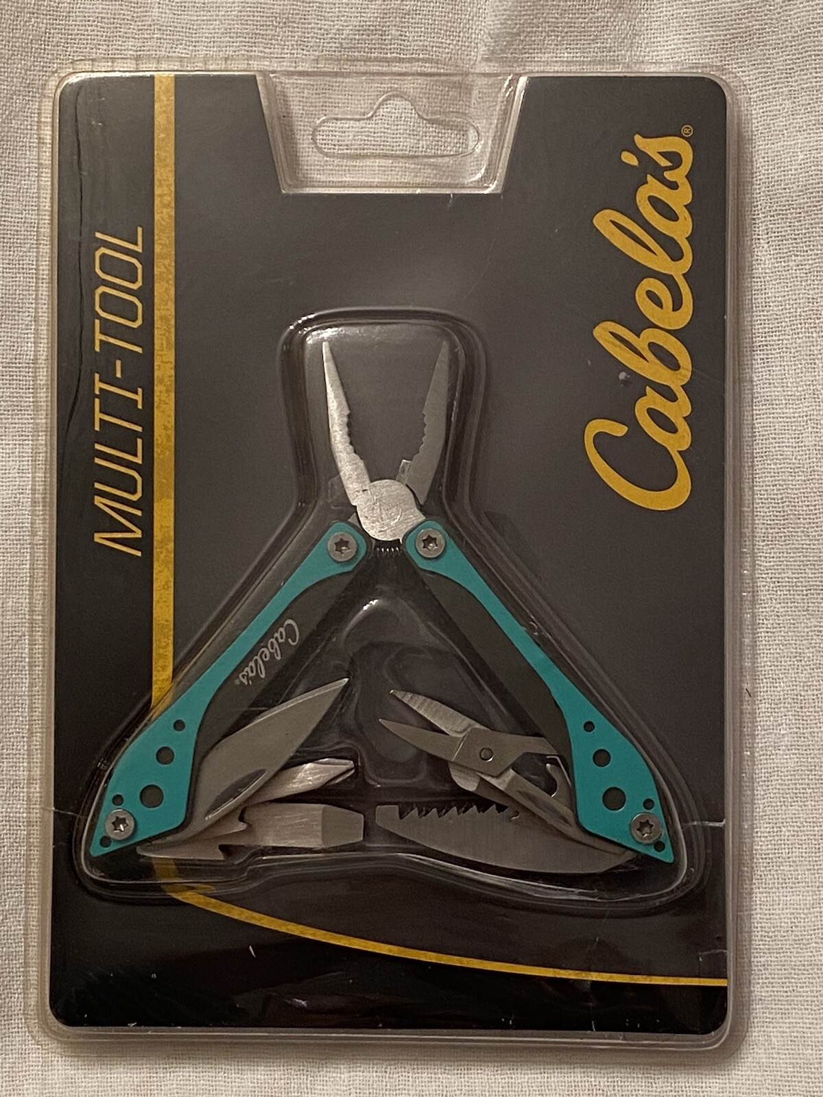 Cabela’s Multi-Tool Green With Nylon Sheath New in Package Pliers, Knife, Tool￼