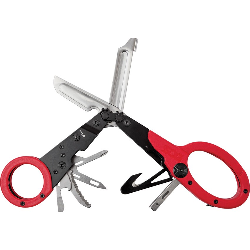 SOG Parashears Multi Tool Red 23-125-02-43 Stainless Black Nylon Folding Knife