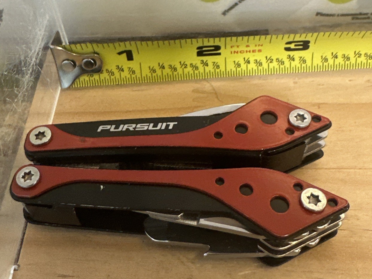 PURSUIT Multi-tool 7-in-1 Stainless Steel/ RED Color Combo Tool