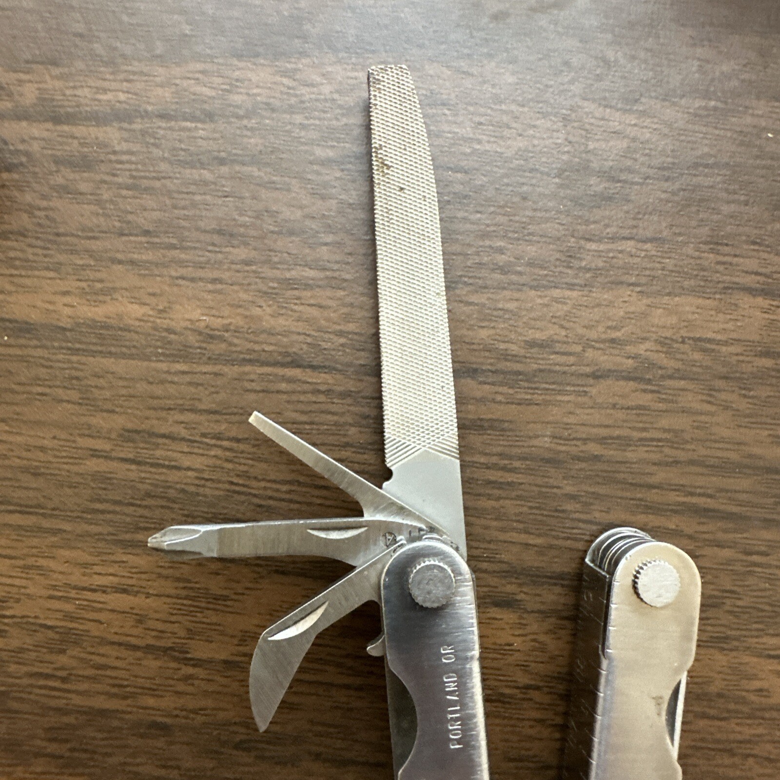 2002 “Siemens” Leatherman PST II Leather Sheath, Scissors, fish hook file, combo