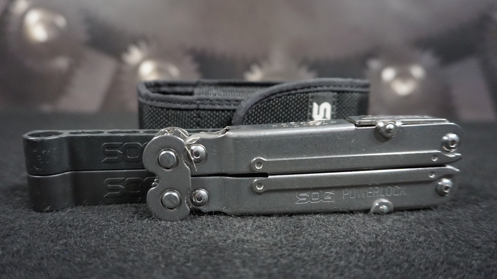 SOG PowerLock Black Oxide Multi-Tool w/ Sheath & Hex Bit Kit