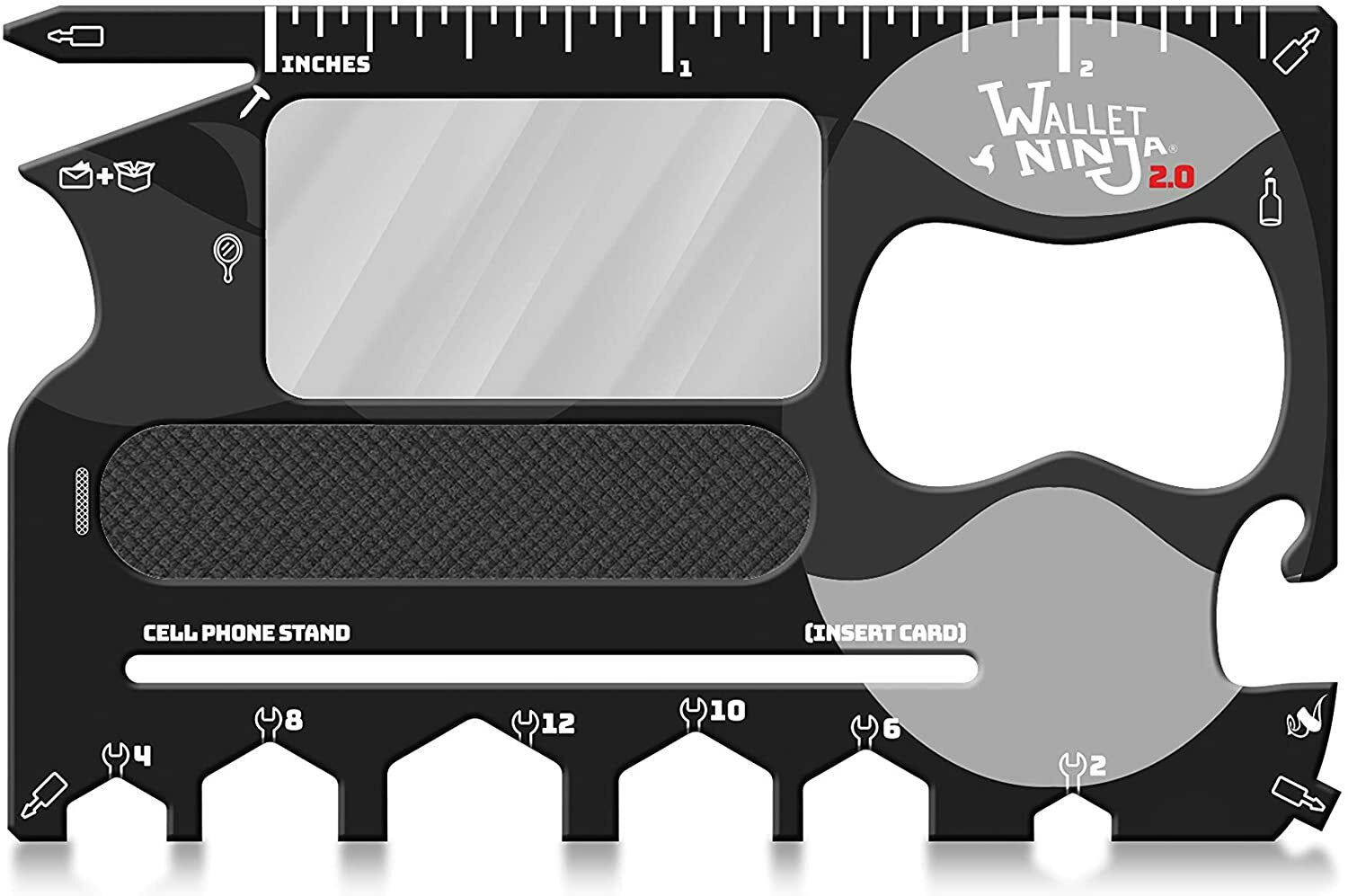 Wallet Ninja 2.0 in Black (20 tools in 1)