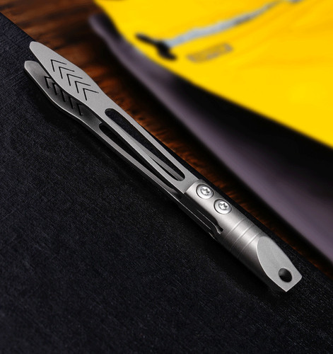 Outdoor Mini Titanium Alloy Keychain Tweezers Pry Bar EDC Portable Clamping Tool
