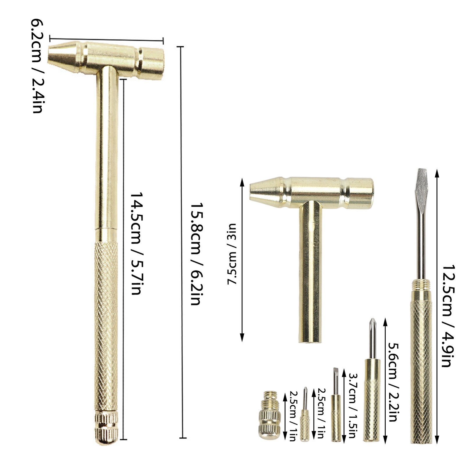 6 In 1 Multifunctional Mini Hammer Combination Repair Tool With Screwdriver