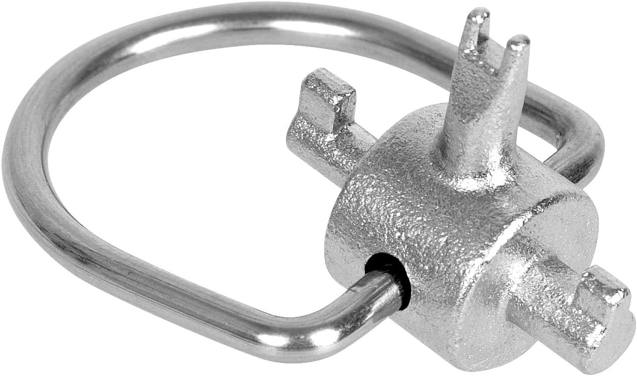 HVAC Tools, Locking Cap Key for Refrigerant Safety Caps, Universal Triple Use Mu