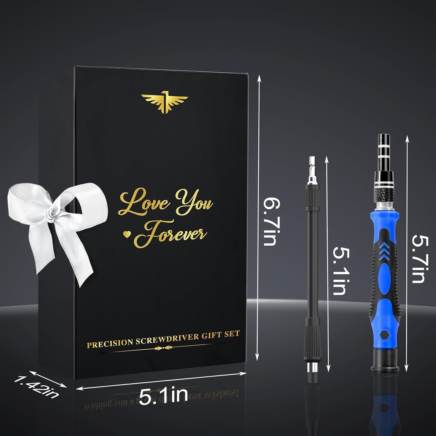 Valentines Day Gifts for Him Men, Precision Screwdriver Set with 57 Bits, Birthd