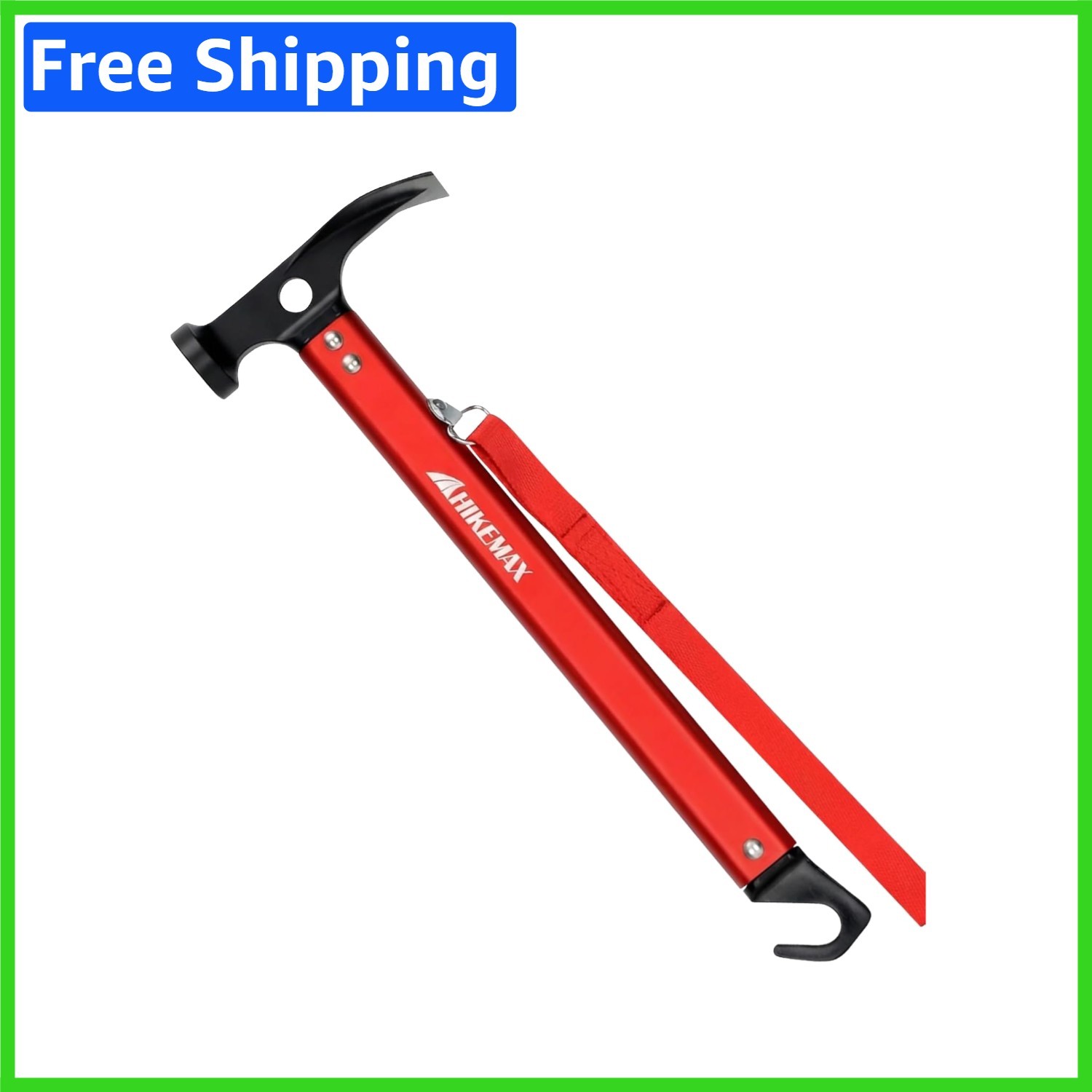 Compact and Lightweight Tent Hammer with Stake Removal Hook – Ideal for Hiking