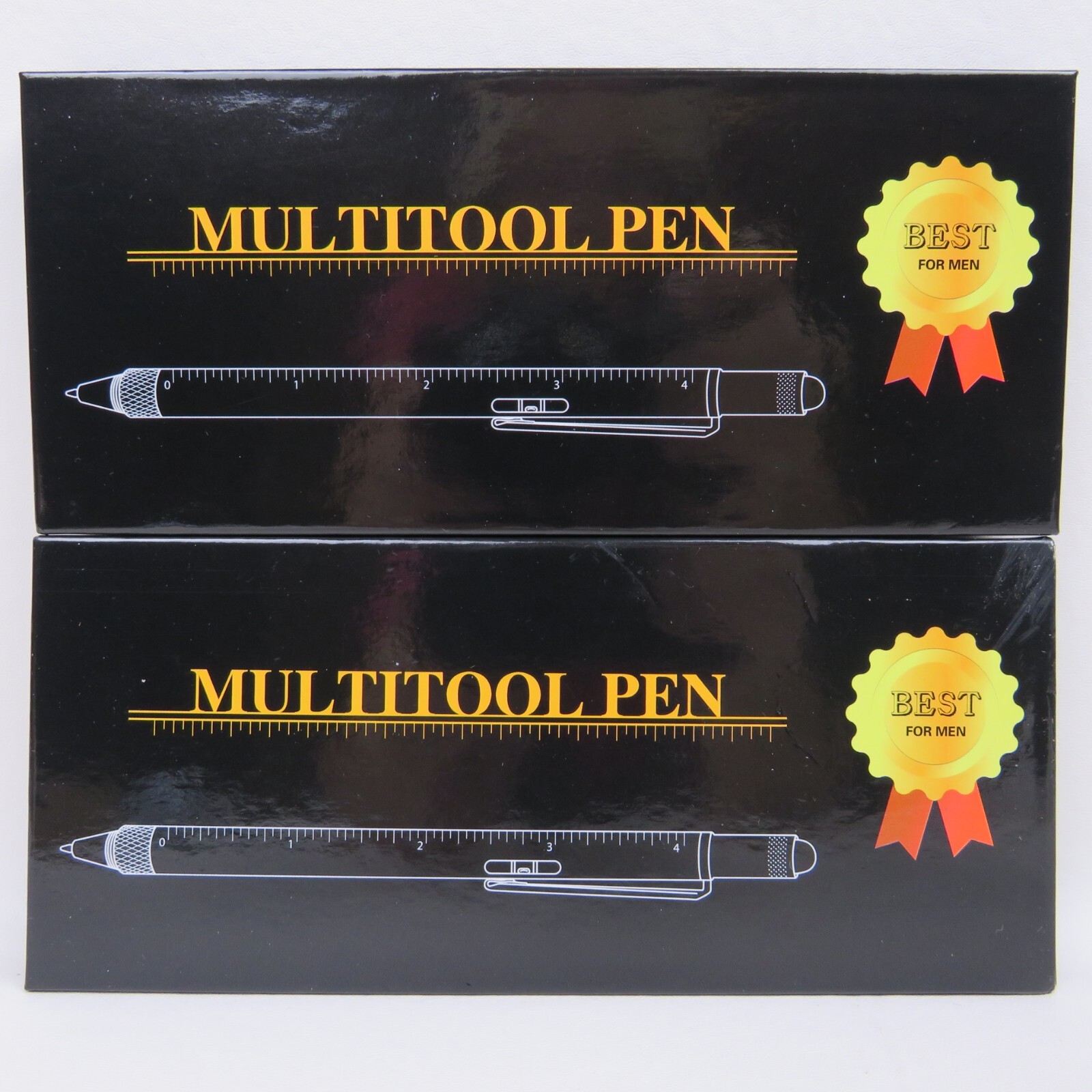 (2) 6 in 1 Multitool Tool Pen Bubble Level Flat Philips Screwdriver Ruler Stylus