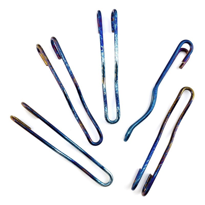 Titanium Wire Pocket Clip for Spyderco Style Knife DIY Replacement