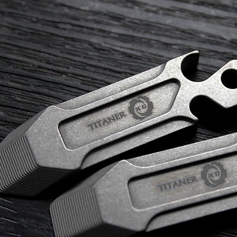 TITANER Titanium Alloy Pocket Pry Bar Crowbar Camping Opener EDC Multi Tools