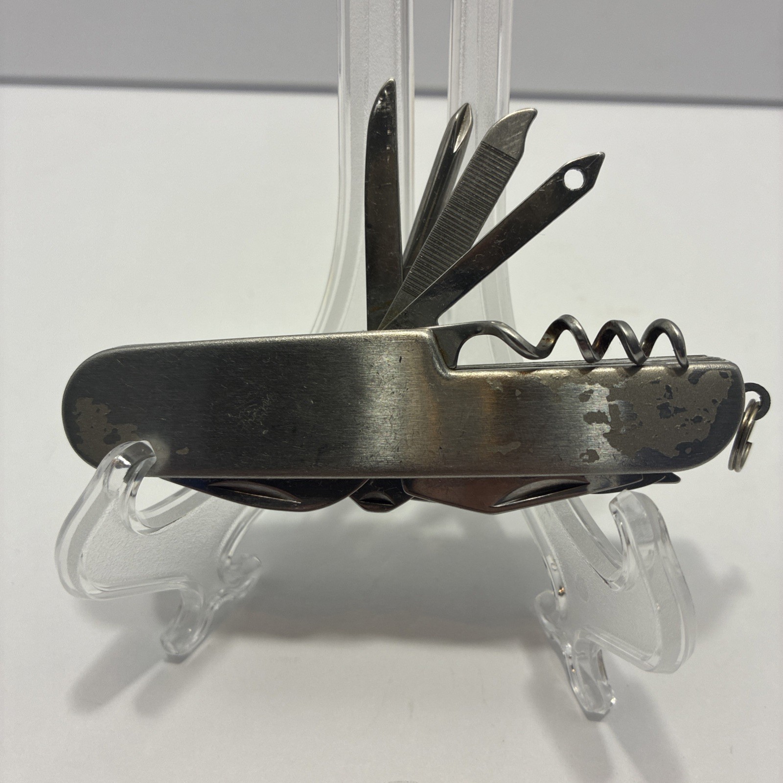 Pocket Multi Tool Swiss Type Knife Silver Army Camp Survival 11 Blades Stainless
