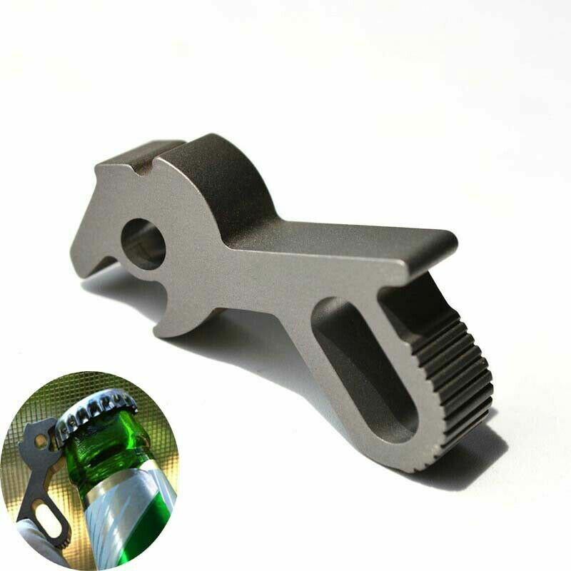 Outdoor CNC TC4 TitaniumBottle Opener Keychain Pendant Necklace EDC Tool BP-6T