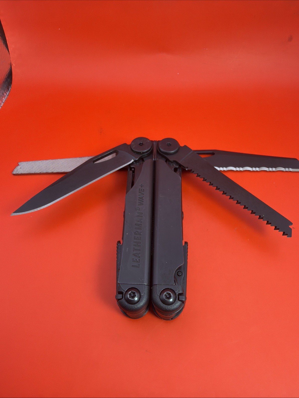 LEATHERMAN WAVE+ Plus W/Sheath Black 18 Multi-Tool USA- Excellent Condition
