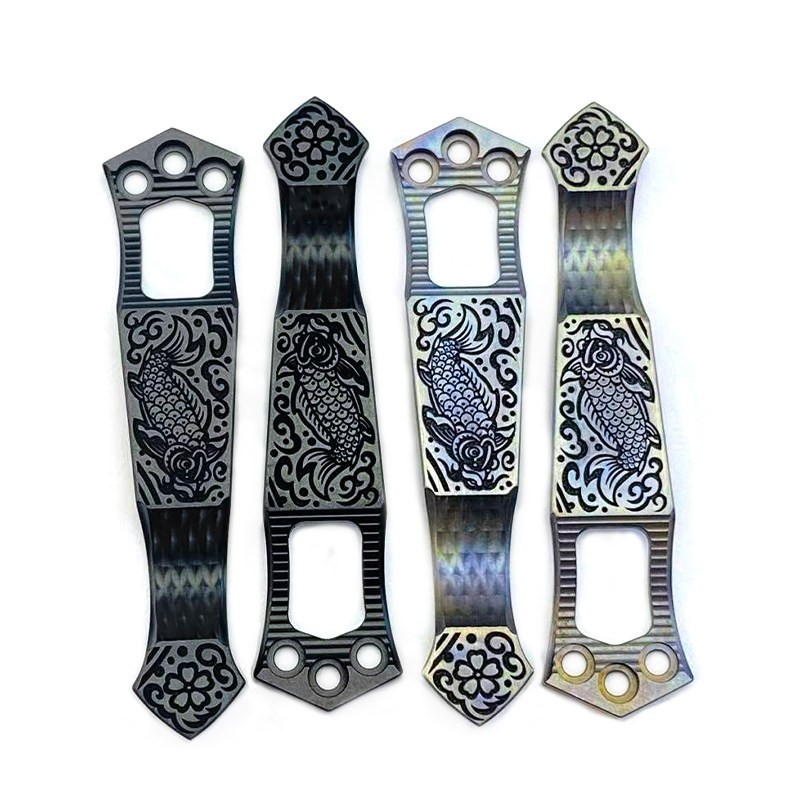 Ti2Steel Flame Titanium Pocket Clip for Emerson 3-Hole Koi Knife Clip