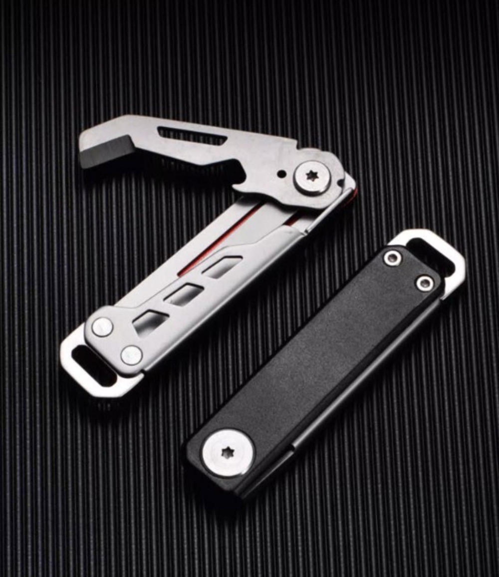 Stainless Steel Car Keychain Multi Tools Opener Outdoor Portable Key Pendant EDC