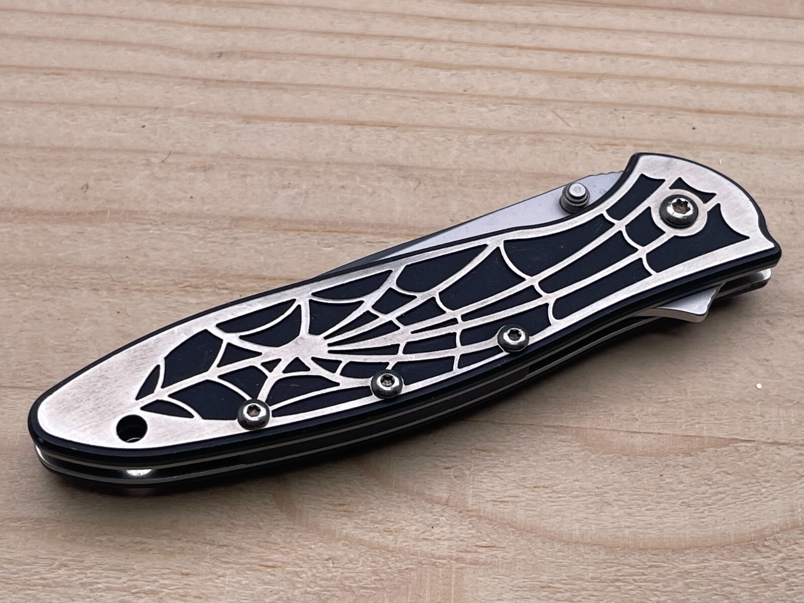 SNAP-ON Kershaw Leek 1660SBKSO – Spider Web 3D Inlay Handle Folding Pocket Knife