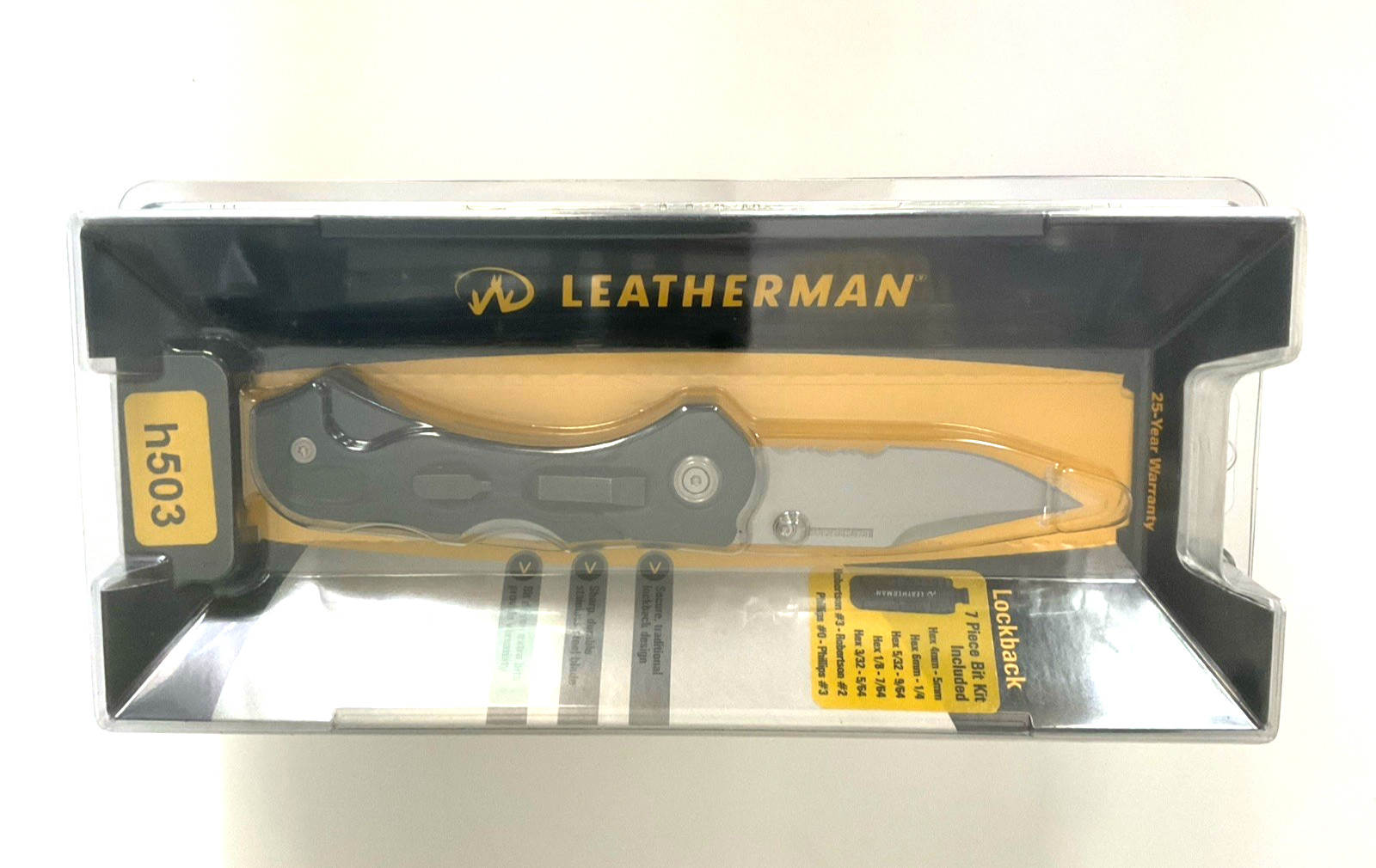 Leatherman H503 knife bit set nylon sheath New USA